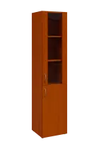 NN 5 - 4DS skříň vysoká, 2-dveřová/prosklená, pravá, 1800x400x400, třešeň šumavská